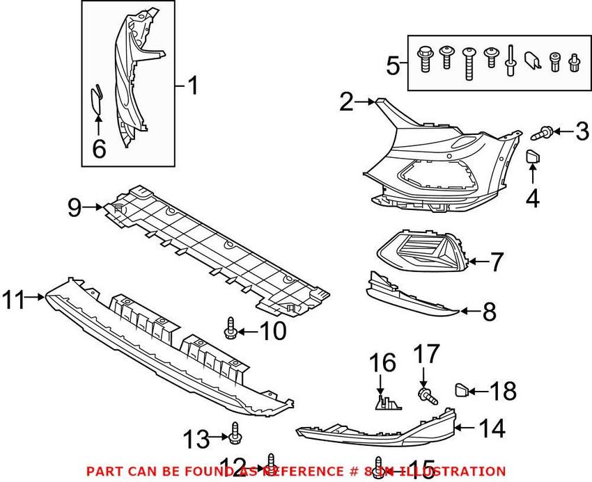 Audi Grille - Front Passenger Side Lower